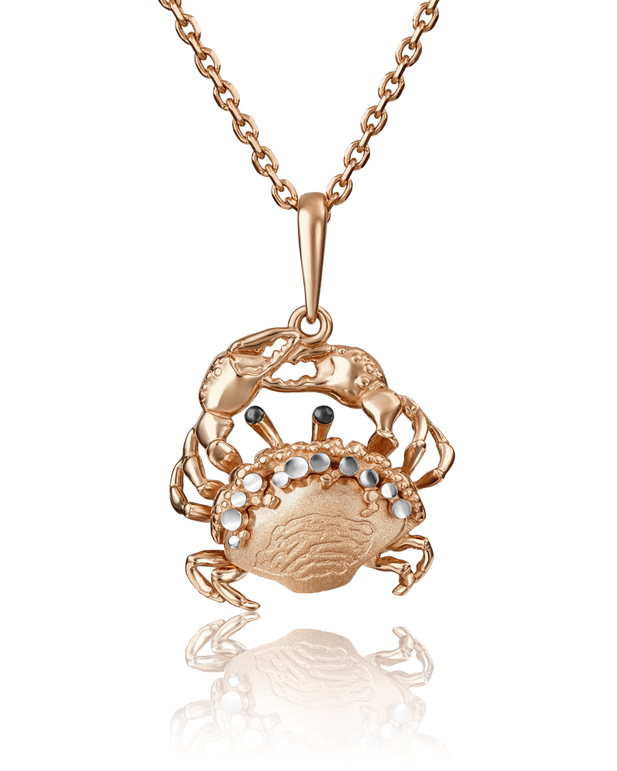 Кулон из красного золота PLATINA jewelry 03-2877-00-000-1110-48, эмаль