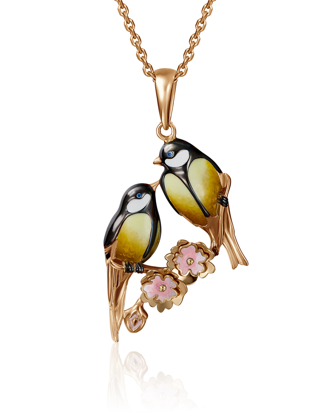 

Кулон из красного золота PLATINA jewelry 03-2873-00-000-1110-48, эмаль, 03-2873-00-000-1110-48