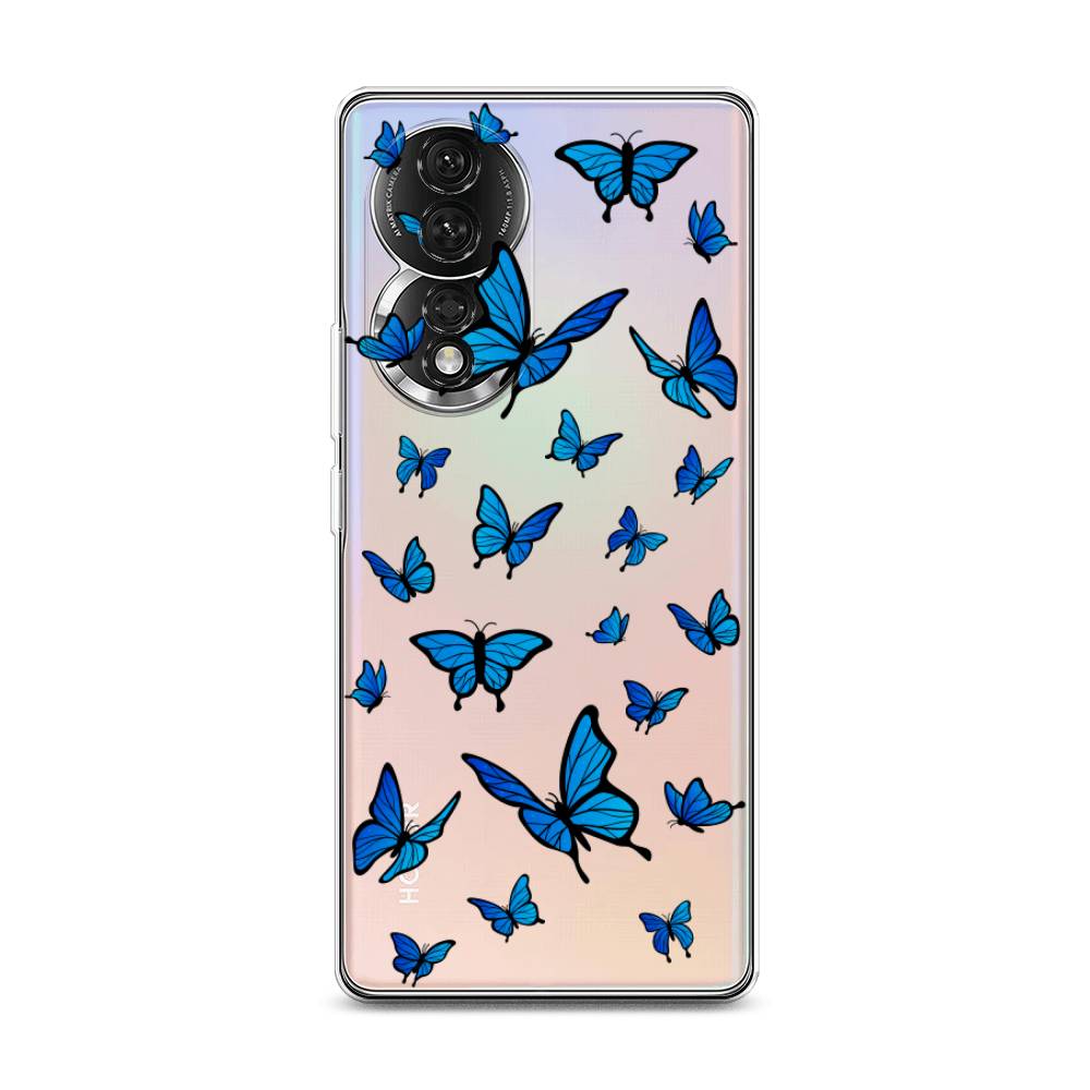 

Чехол Awog на Honor 80 "Синие бабочки", Синий;белый, 6120350-1