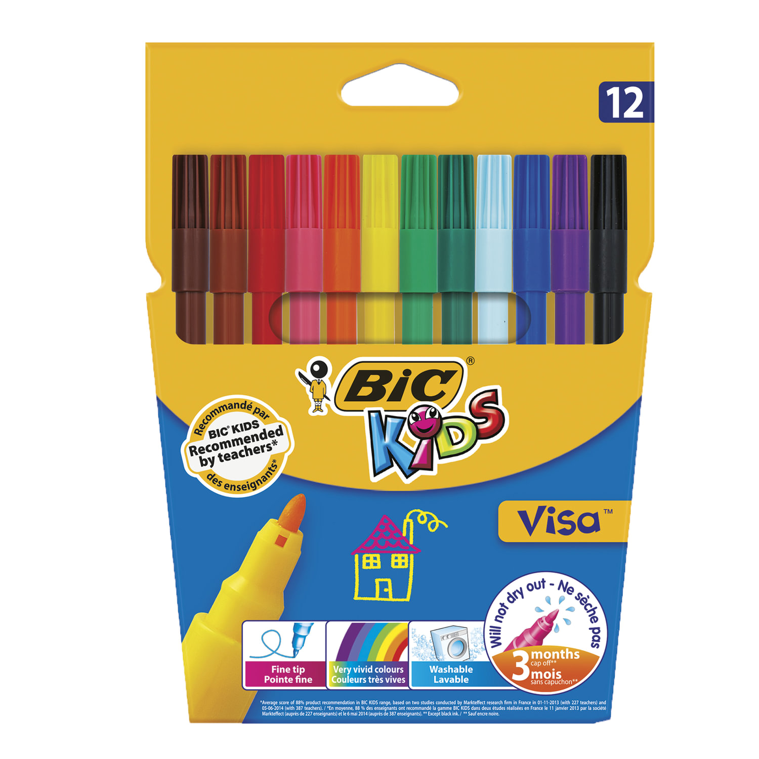 Фломастеры BIC VISA 3 шт