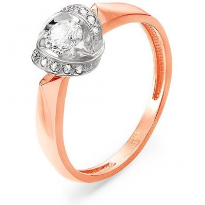 

Кольцо из красного золота с бриллиантом р. 16 Kabarovsky 11-0587-1000, 11-0587-1000