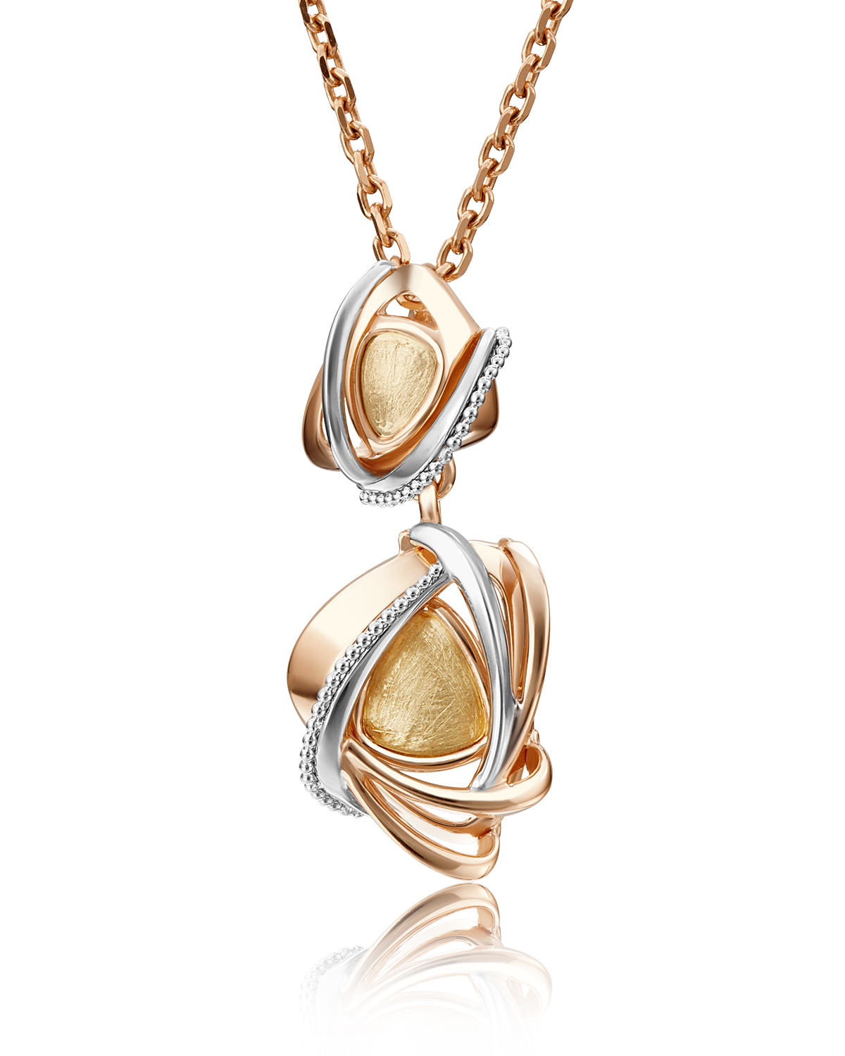 Бегунок из красного/белого/желтого золота PLATINA jewelry 03-2857-00-000-1140-66