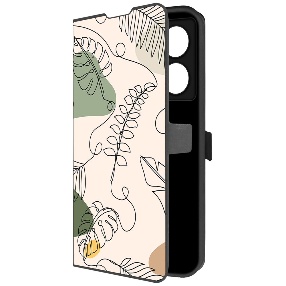 

Чехол-книжка Krutoff Eco Book для INFINIX Note 40 Pro 5G Линия весны (черный)