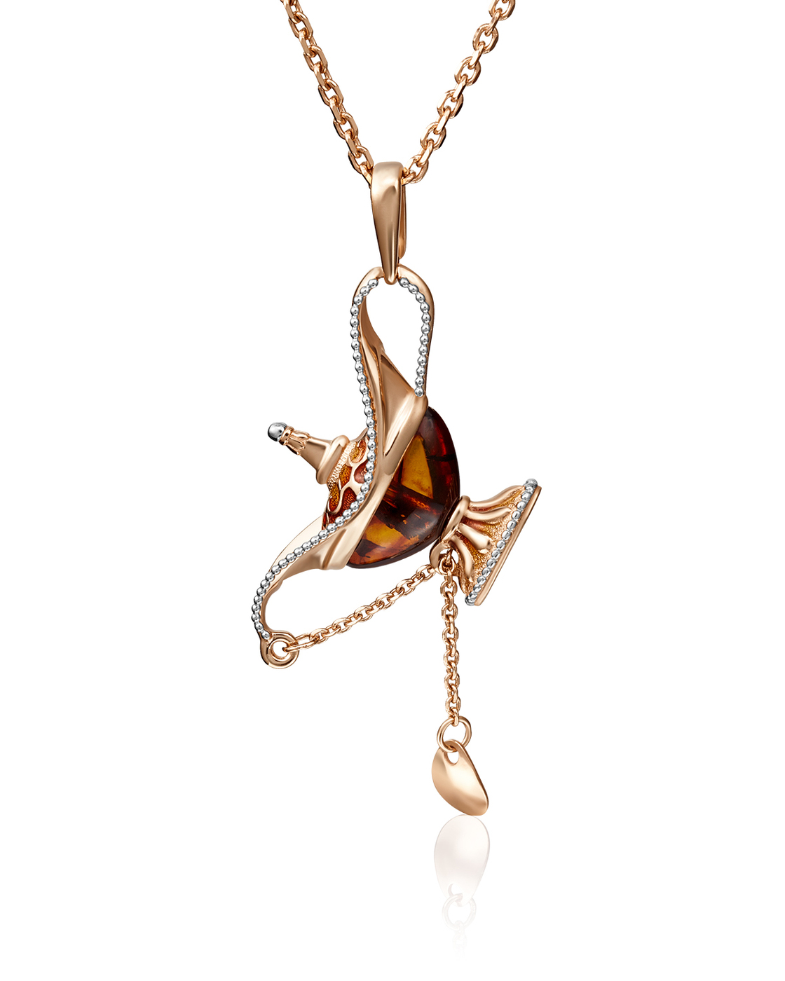 

Кулон из красного золота PLATINA jewelry 03-2827-01-271-1110-58, янтарь, 03-2827-01-271-1110-58