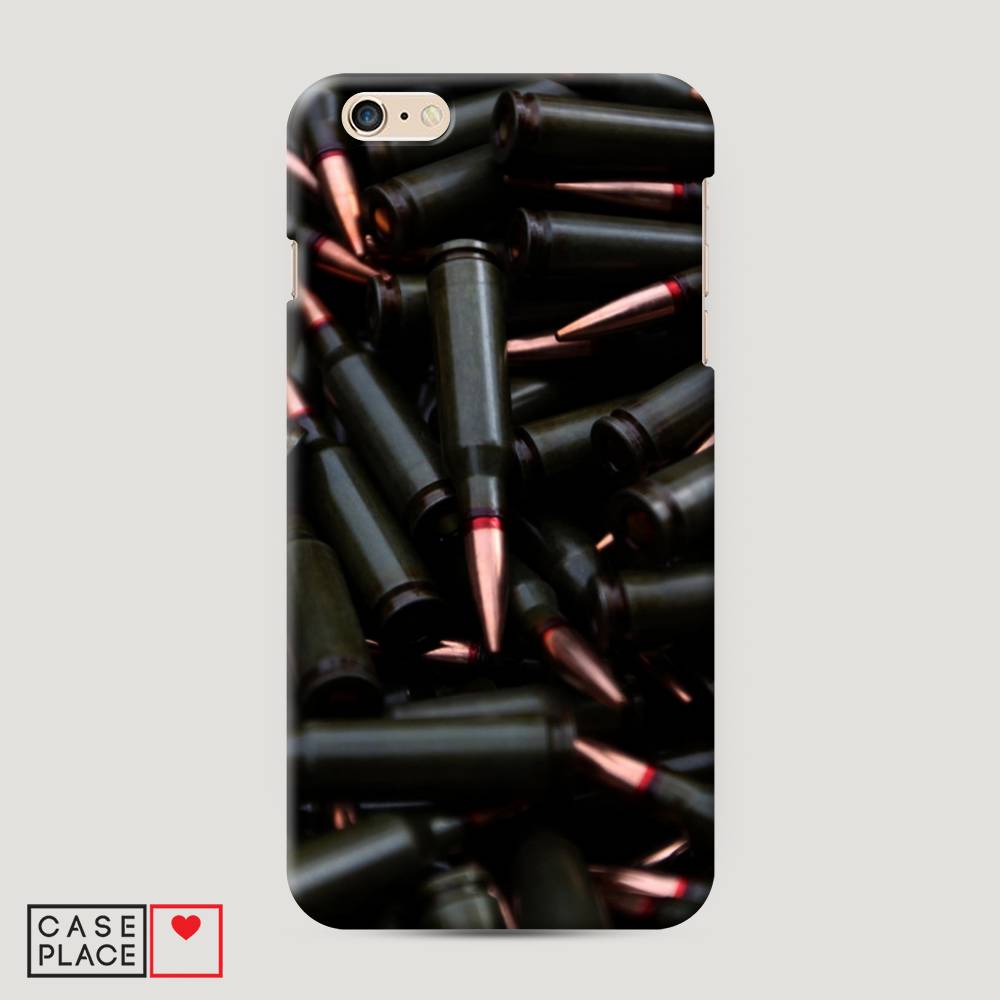 

Пластиковый чехол "Пули черные" на Apple iPhone 6 Plus, 10520-4