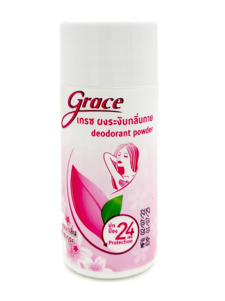 Дезодорант порошковый Grace Deodorant Powder Sakural с ароматом сакуры 35 г body natur дезодорирующая пудра антиперспирант powder deodorant foot antiperspirant