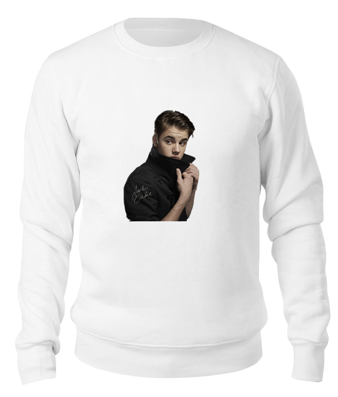 

Свитшот унисекс Printio Justin bieber белый M, Justin bieber