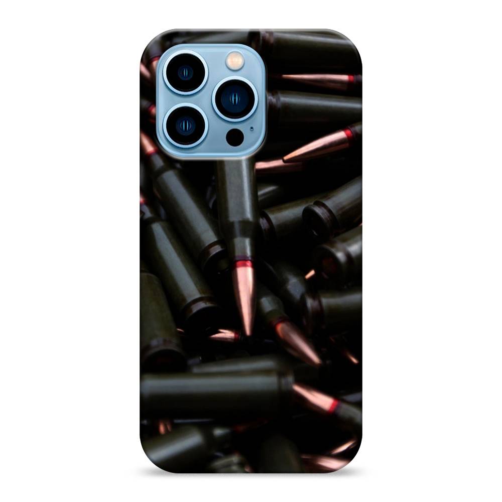 

Пластиковый чехол "Пули черные" на Apple iPhone 13 Pro, 14320-4
