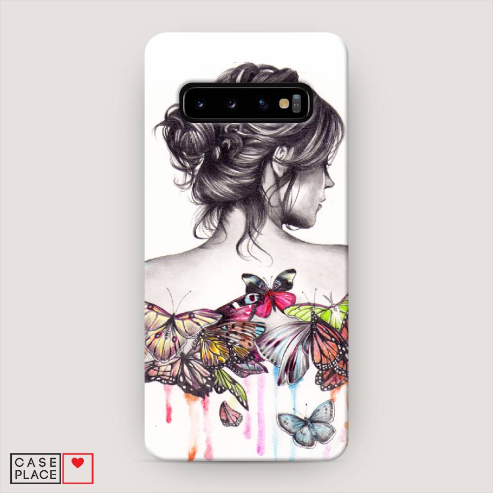 

Пластиковый чехол "Девушка с бабочками" на Samsung Galaxy S10, 27020-7