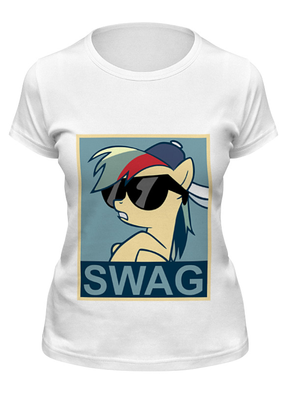 

Футболка женская Printio Пони swag белая 2XL, Белый, Пони swag