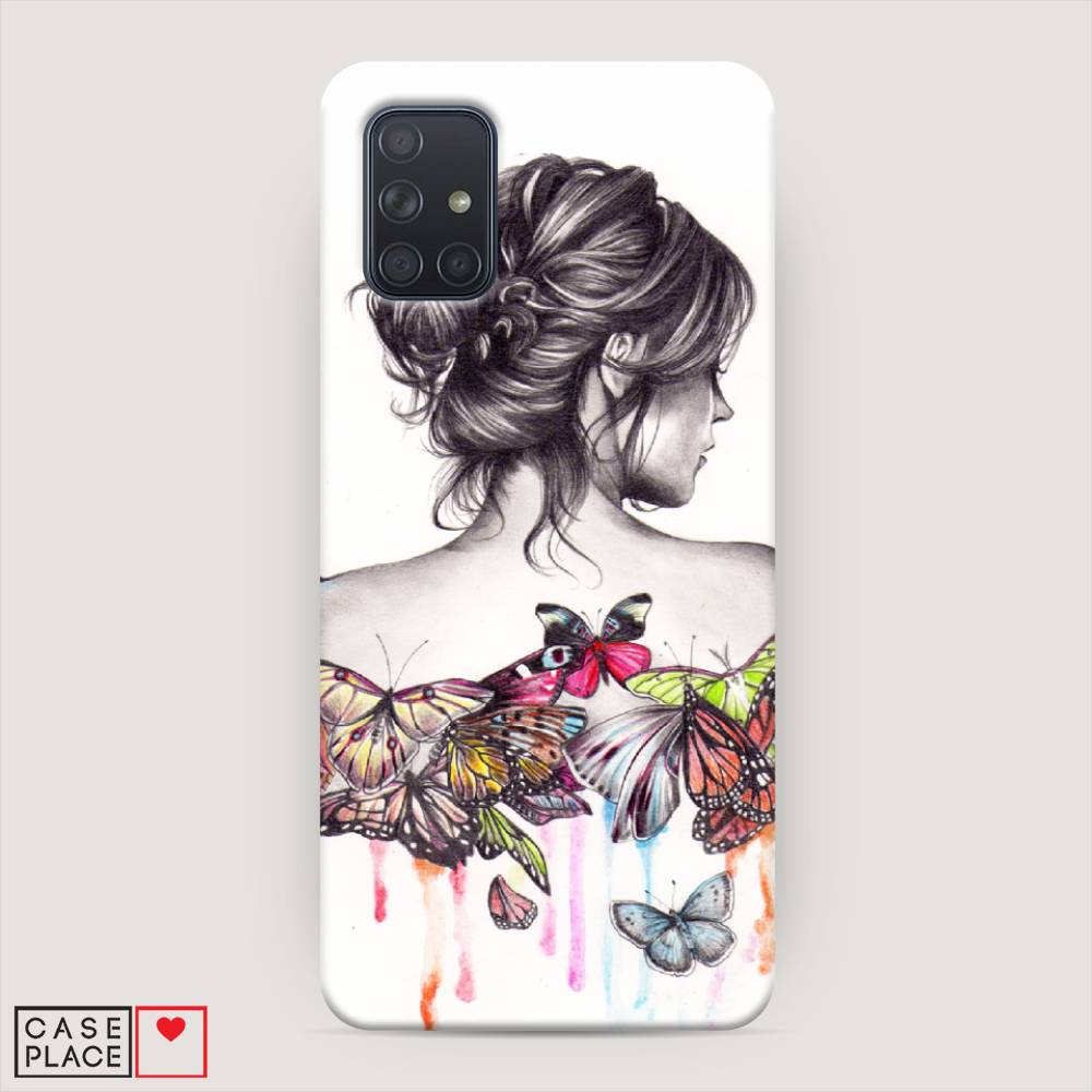 

Пластиковый чехол "Девушка с бабочками" на Samsung Galaxy A71, 29020-7