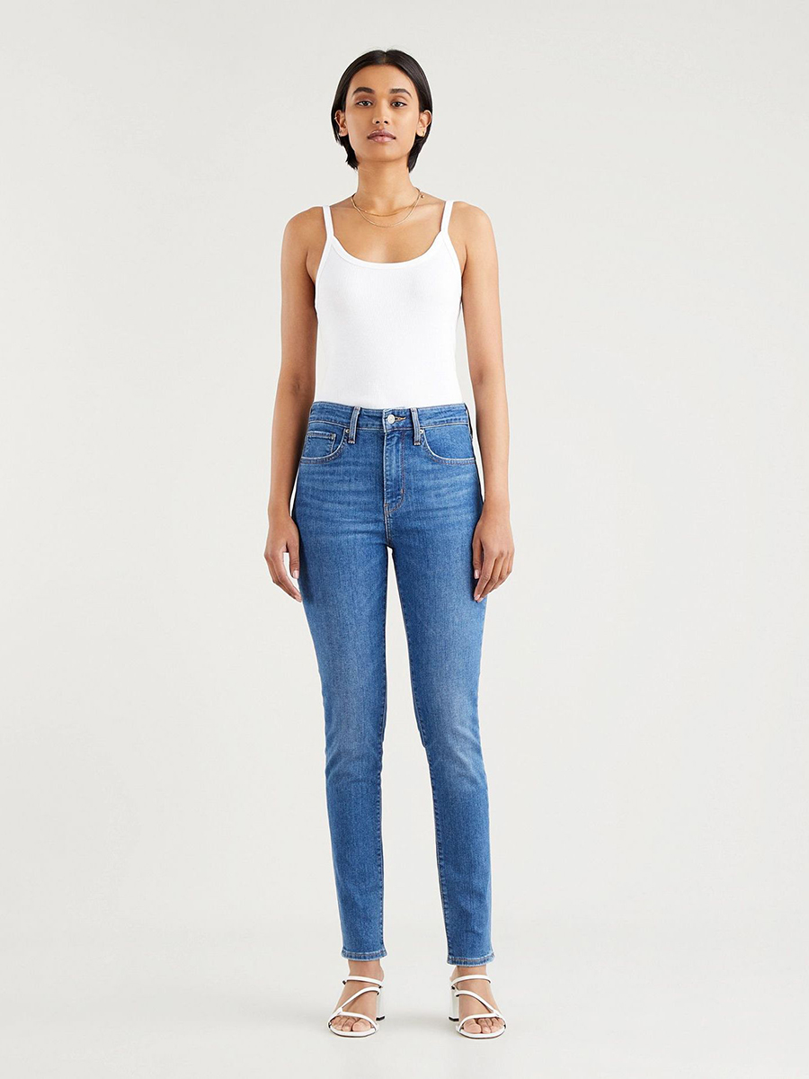 

Джинсы женские Levi's 721 High Rise Skinny синие 28/32, Синий, 721 High Rise Skinny