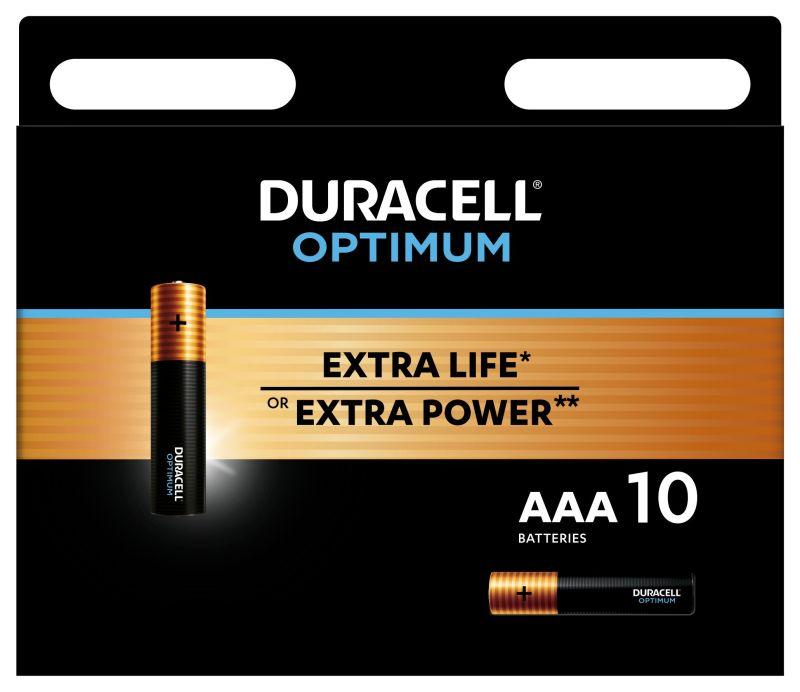 Элемент питания алкалиновый ААА 1.5В LR03-10BL Optimum 5014072 (блист.10шт) Duracell Б0056