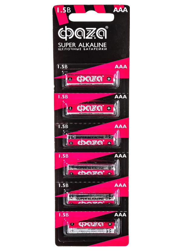 

Элемент питания алкалиновый LR03 Super Alkaline BL-6 (уп.6шт) ФАZА 4895205002012