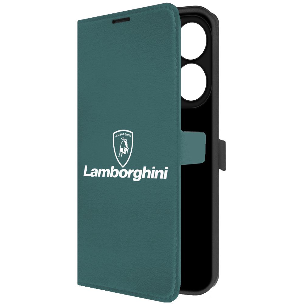 

Чехол-книжка Krutoff Eco Book для Tecno Spark 20 Lamborghini зелёный опал, Зеленый