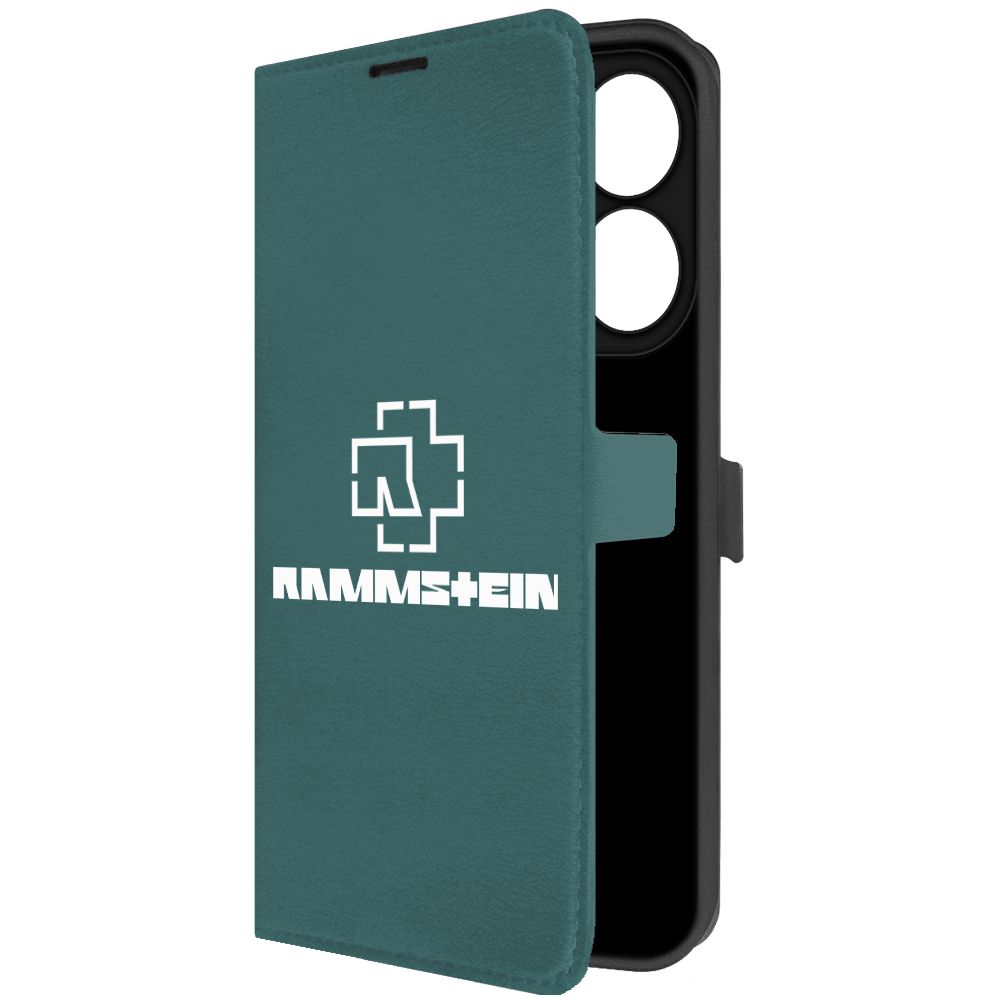 

Чехол-книжка Krutoff Eco Book для Tecno Spark 20 Rammstein зелёный опал, Зеленый
