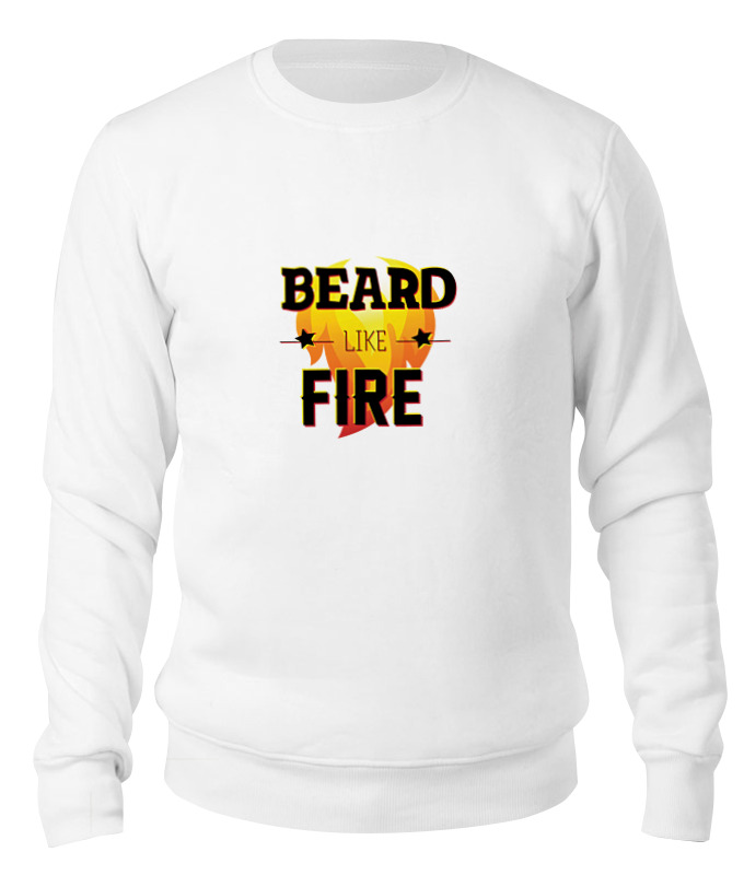 

Свитшот унисекс Printio Beard like fire белый S, Beard like fire