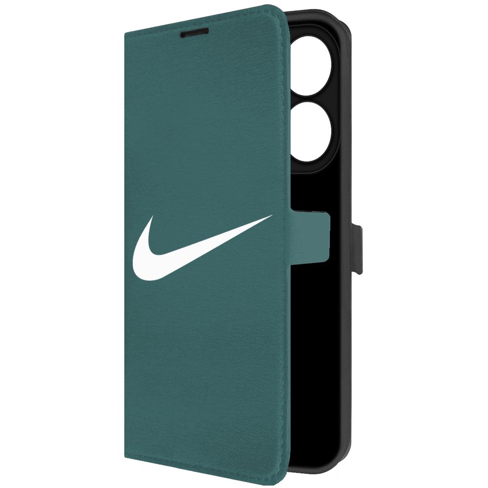 

Чехол-книжка Krutoff Eco Book для Tecno Spark 20 Nike зелёный опал, Зеленый