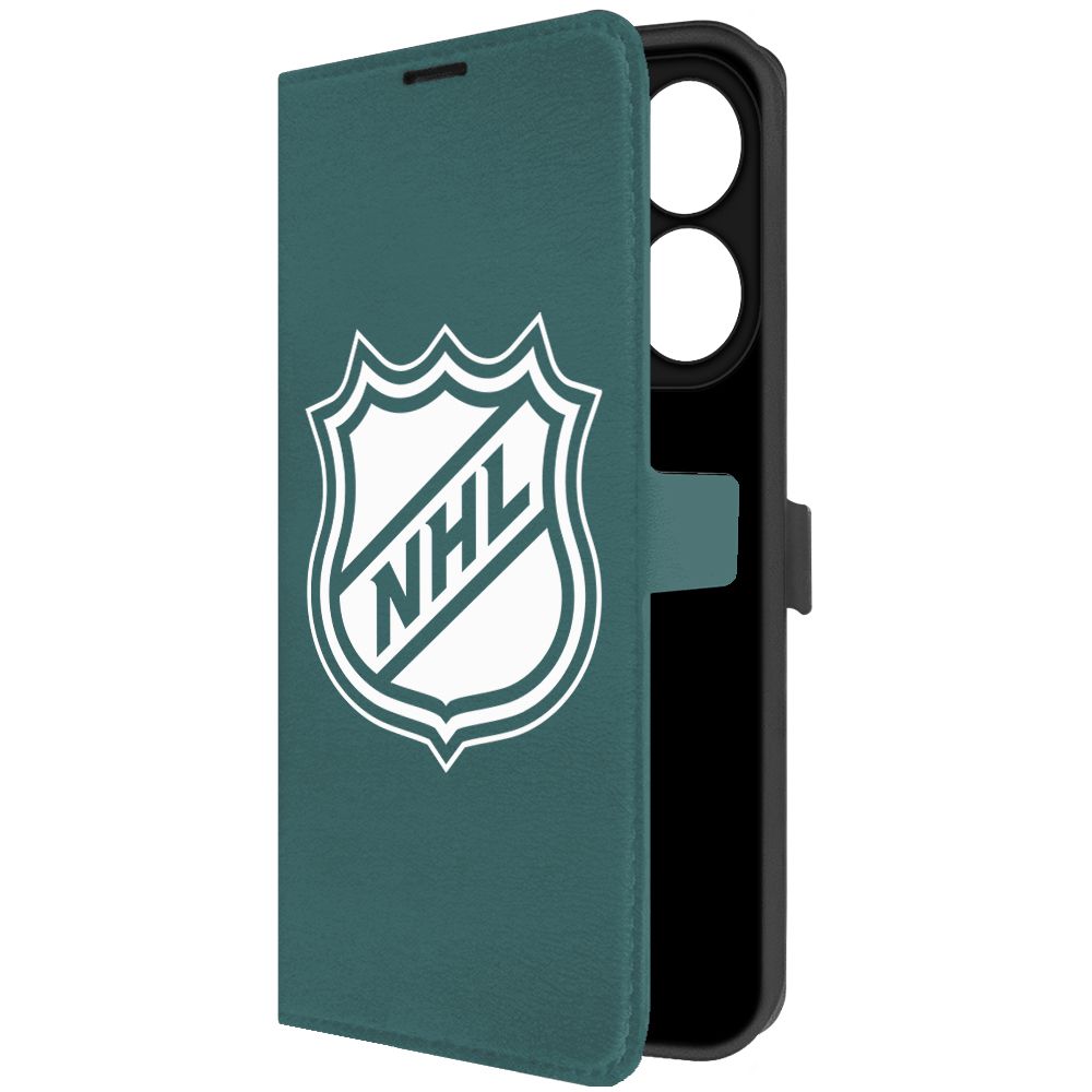

Чехол-книжка Krutoff Eco Book для Tecno Spark 20 NHL зелёный опал, Зеленый