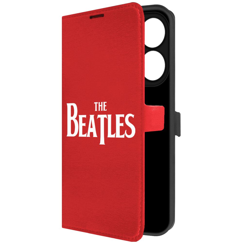 

Чехол-книжка Krutoff Eco Book для Tecno Spark 20 Beatles красный