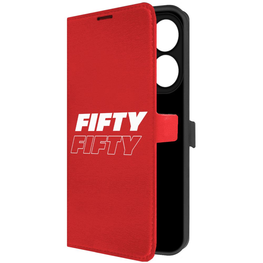 

Чехол-книжка Krutoff Eco Book для Tecno Spark 20 Fifty Fifty красный