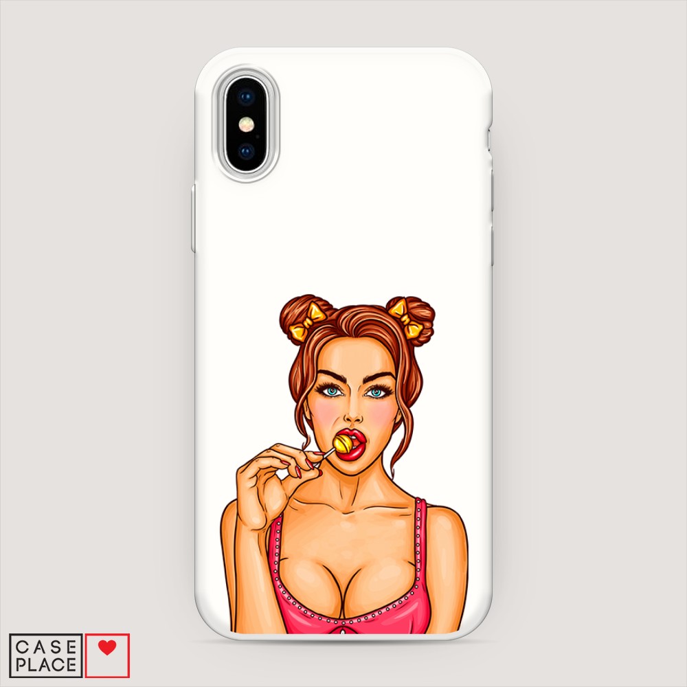 

Матовый силиконовый чехол "Вкусный леденец" на Apple iPhone X (10), 11057-1