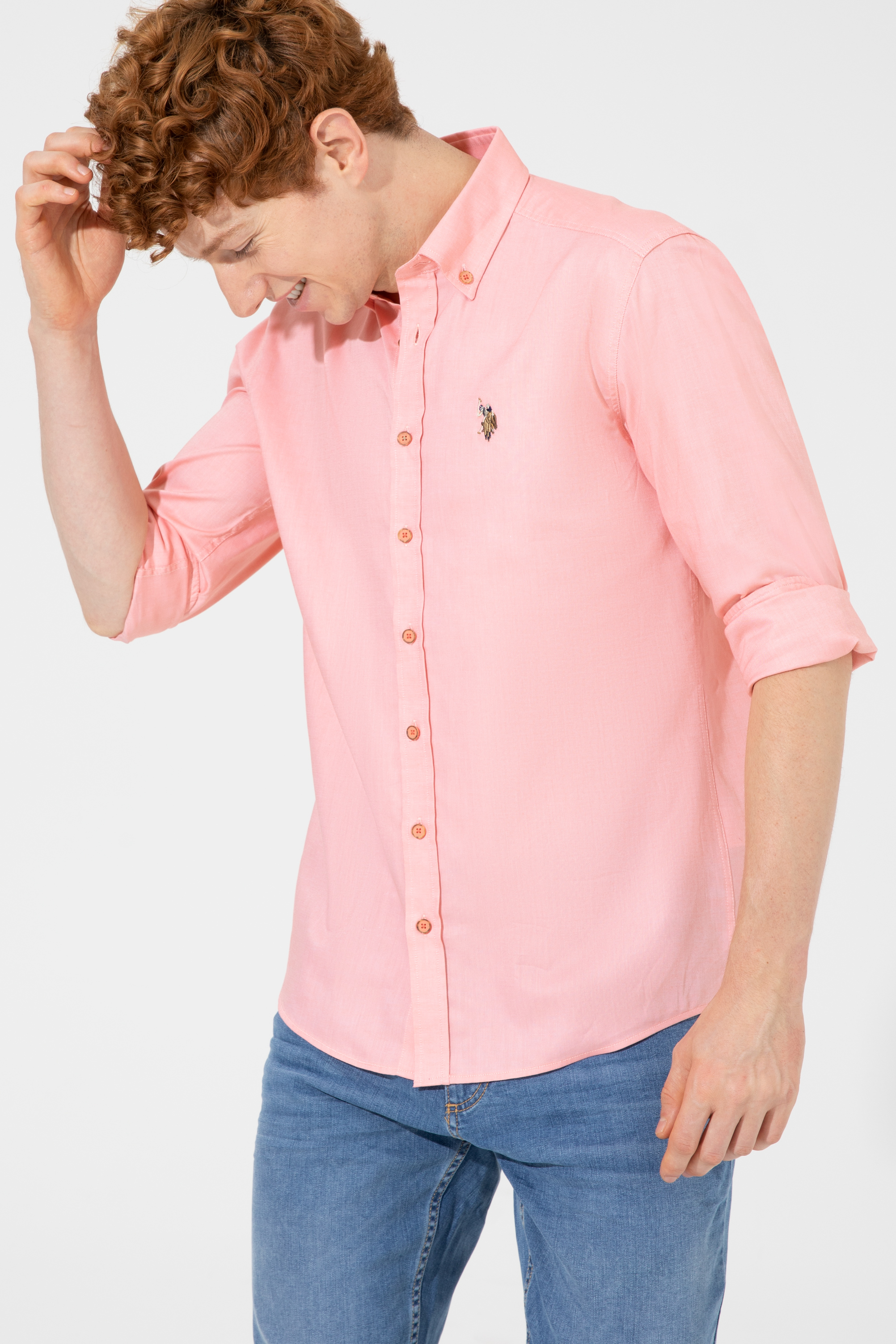 

Рубашка мужская U.S. POLO Assn. G081SZ0040CEDCOLOR022Y розовая XL, G081SZ0040CEDCOLOR022Y