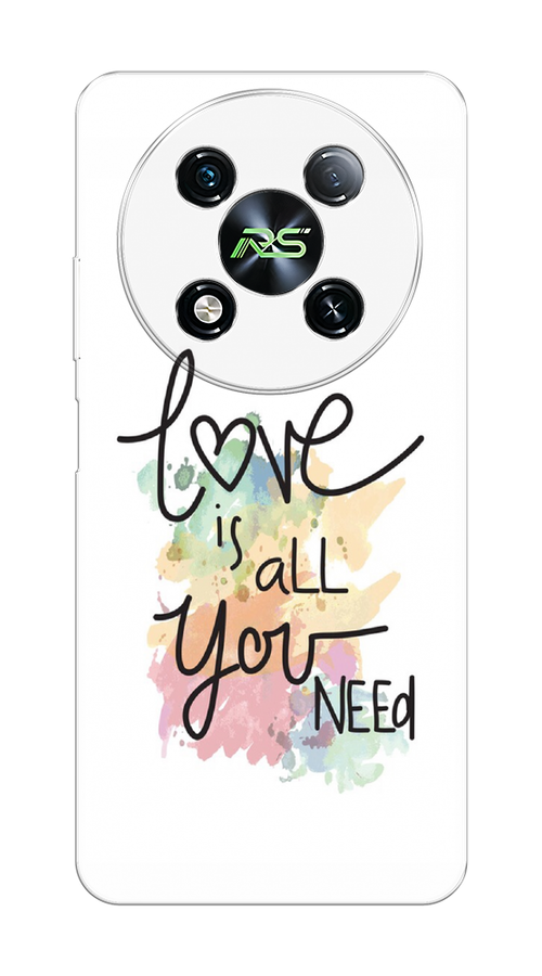 

Чехол на Itel RS4 "Love is all you need", Белый;черный;зеленый, 3202150-1