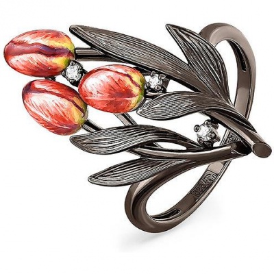 

Кольцо из белого золота с бриллиантом/эмалью р. 16 Kabarovsky 11-11003-1022, 11-11003-1022