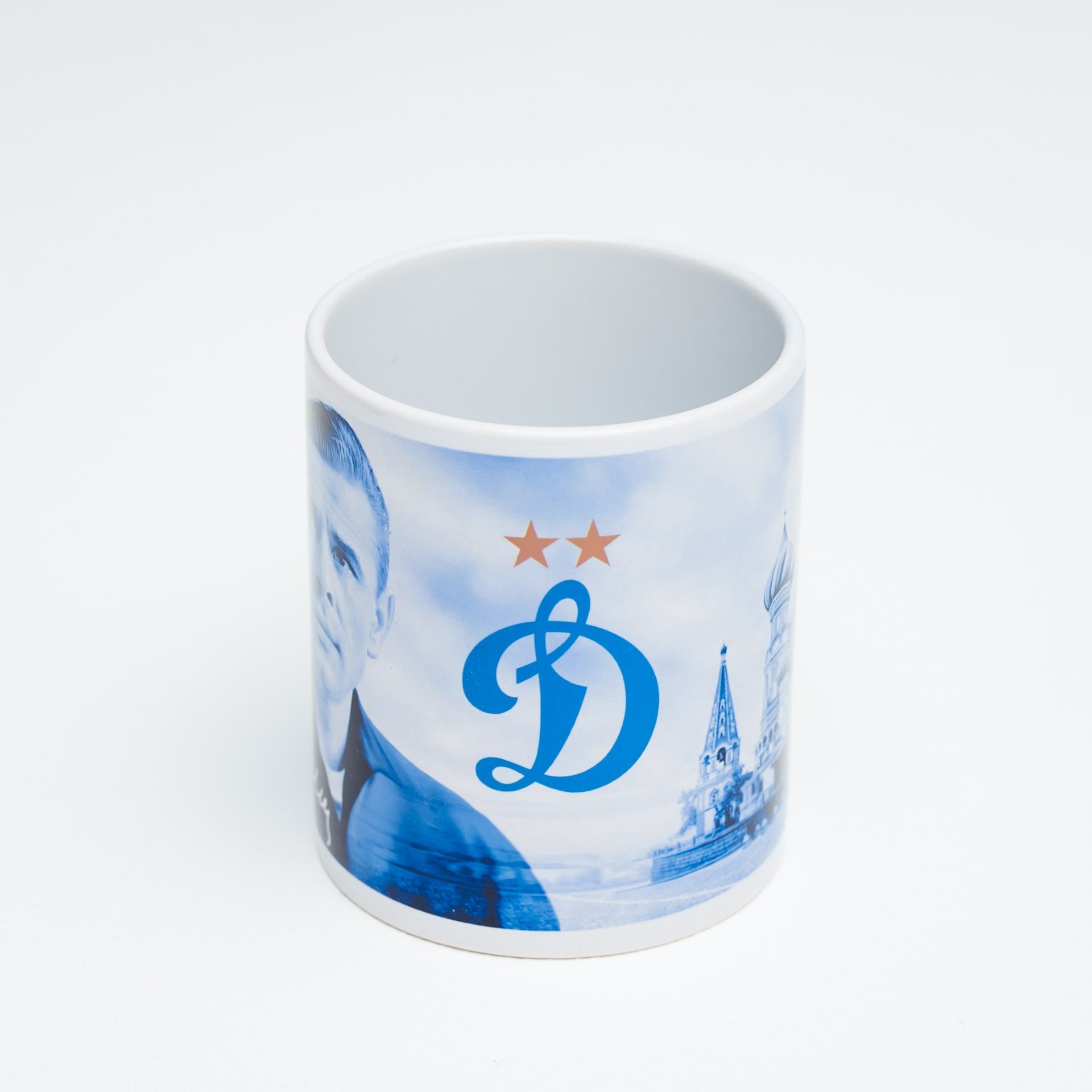 Кружка ФК Динамо Москва Лев Яшин белая