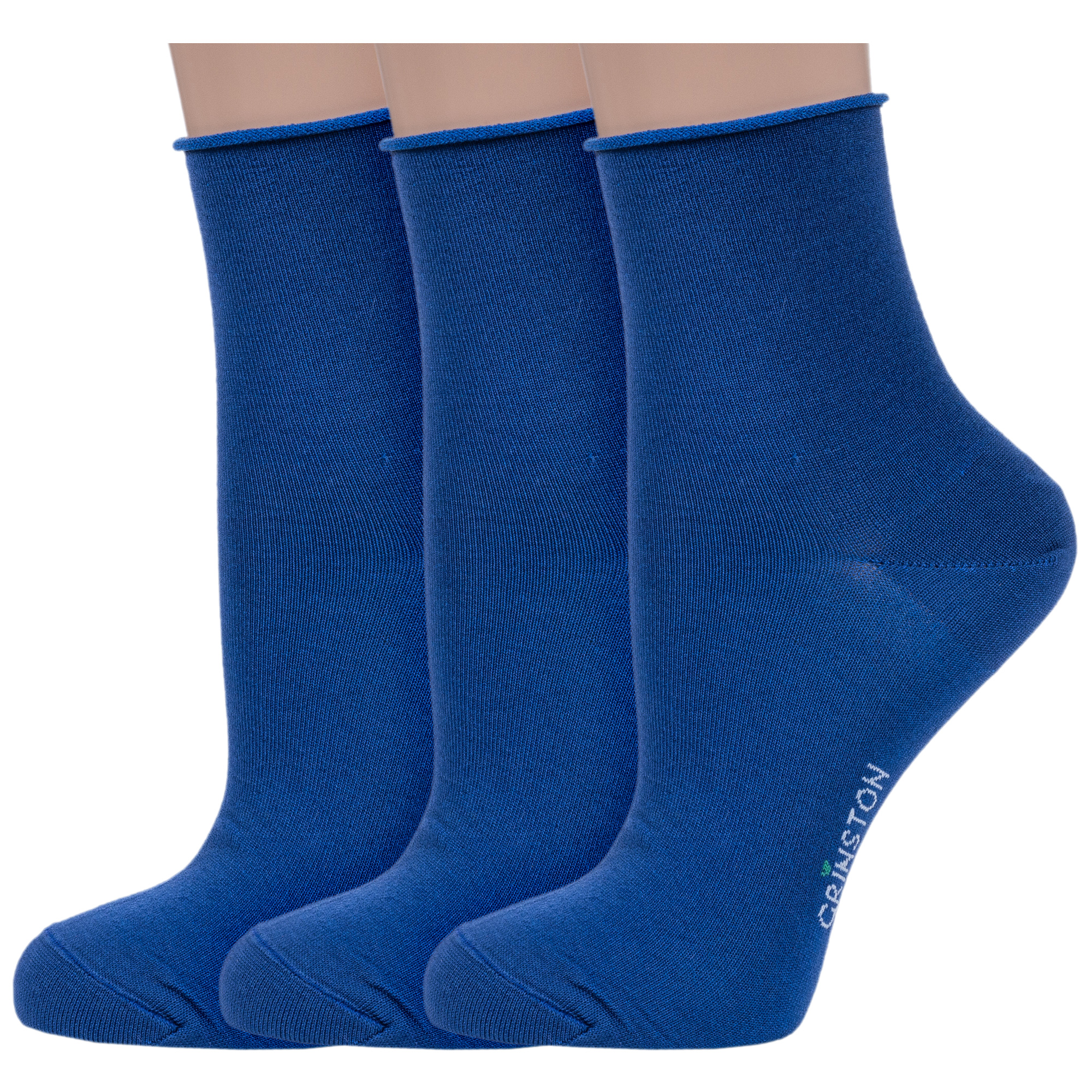 Комплект носков женских Grinston socks 3-15D22 синих 23