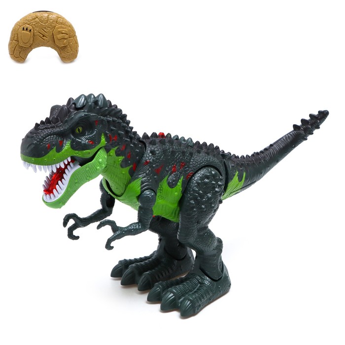 Динозавр КНР Rex, откладывает яйца, эффект дыма, свет и звук, зеленый 66169