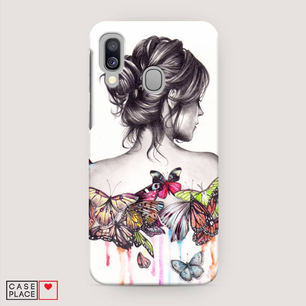 

Пластиковый чехол "Девушка с бабочками" на Samsung Galaxy A40