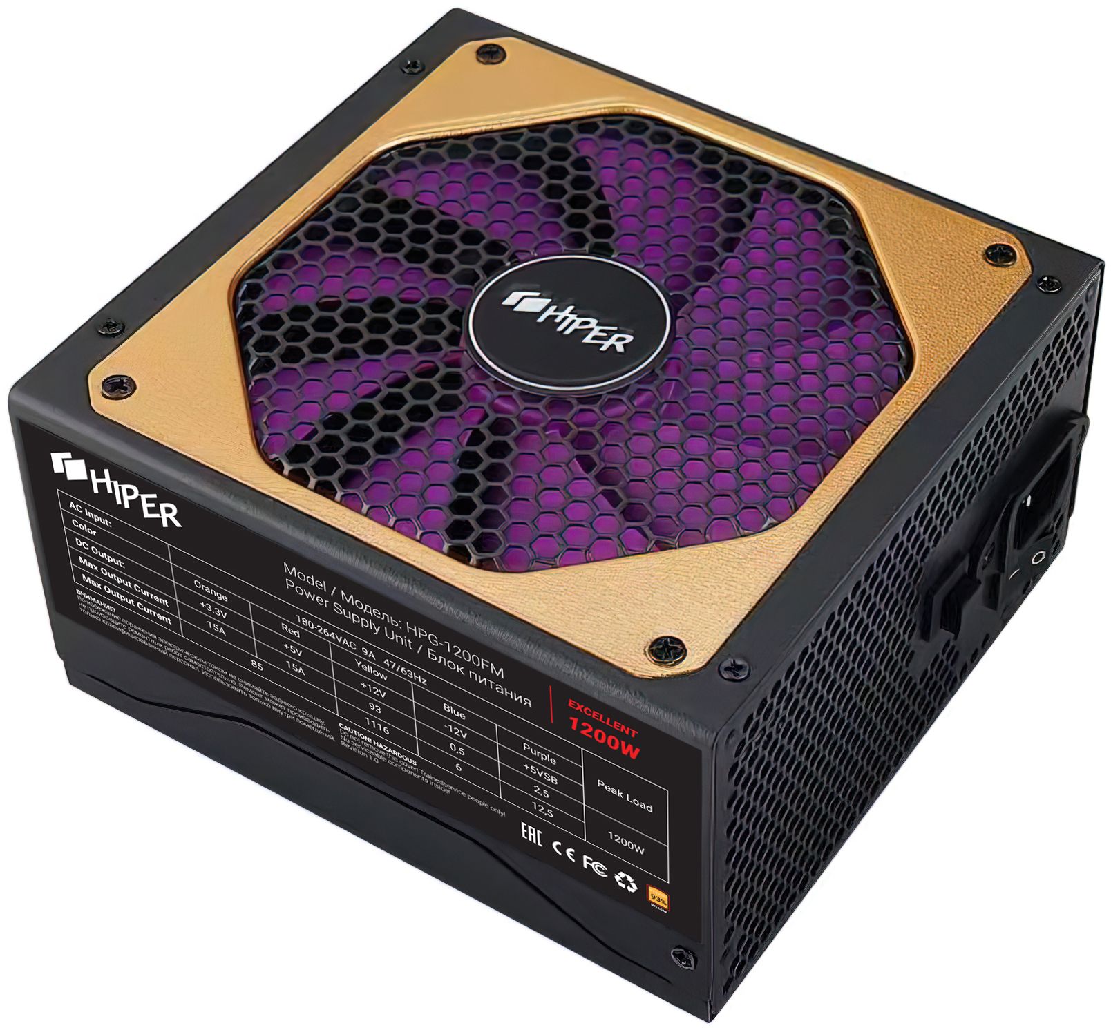 фото Блок питания hiper hpg-1200fm 1200w