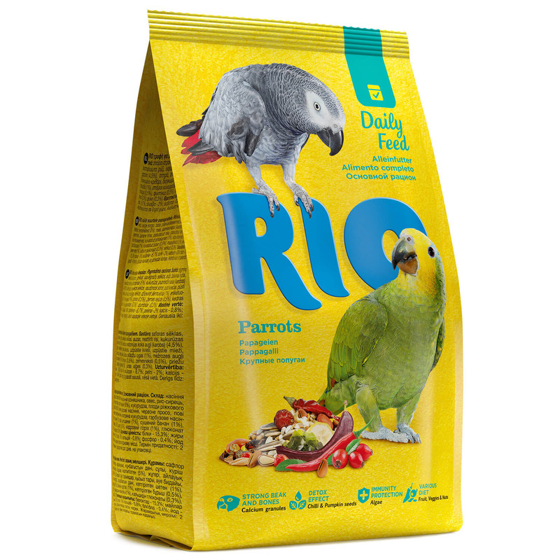 Сухой корм для крупных попугаев RIO, 20 кг