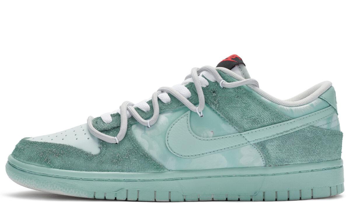 

Кеды унисекс Nike Dunk Low BIGNIU бирюзовые 41 EU, Бирюзовый, Dunk Low BIGNIU