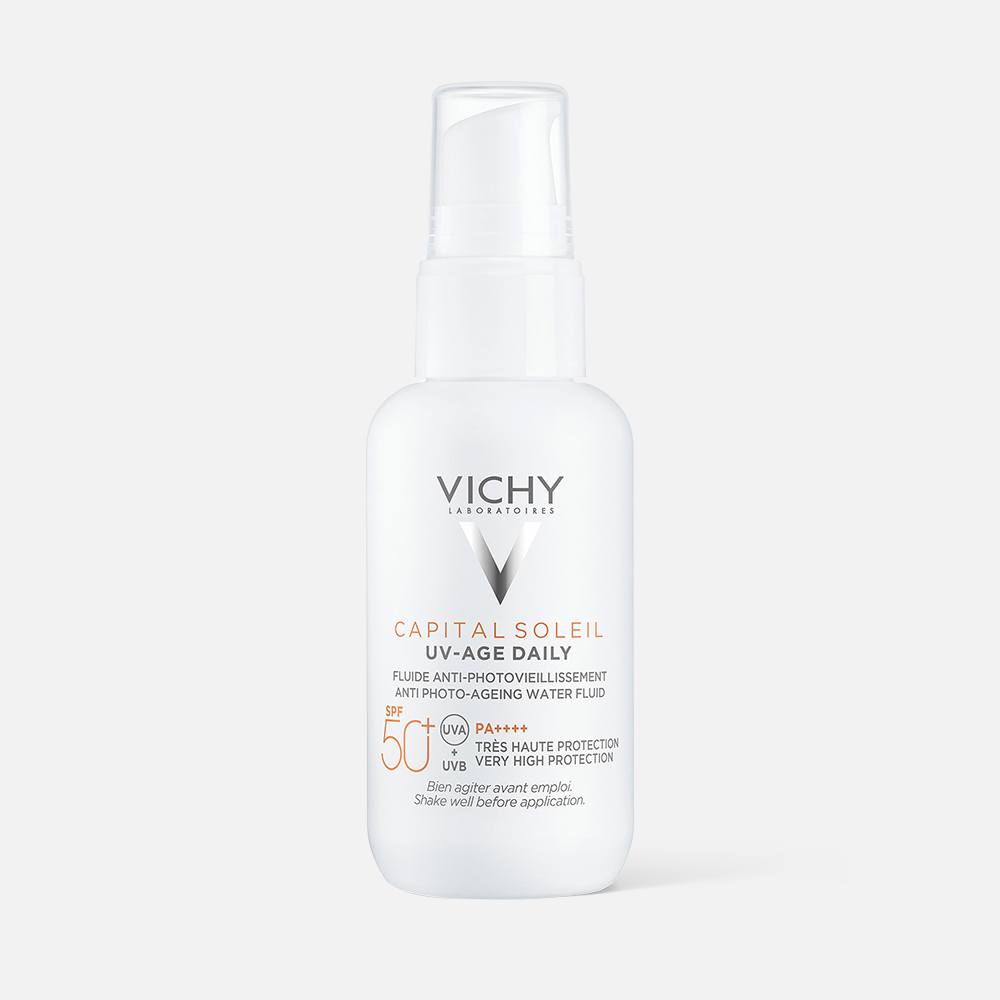 Флюид VICHY Capital Soleil SPF 50+ Солнцезащитный для лица против фотостарения, 40 мл