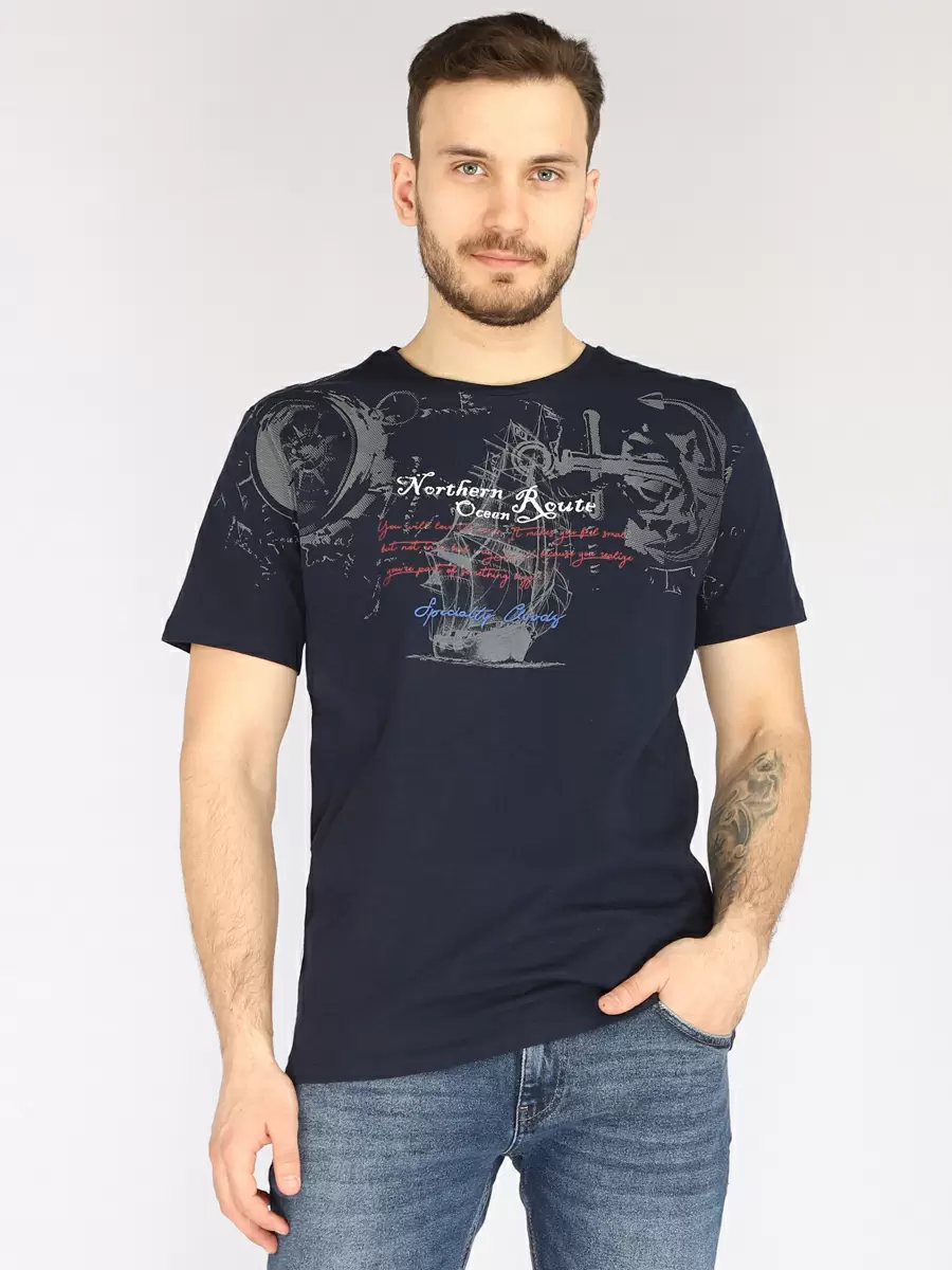 

Футболка мужская A passion play RT000000594 синяя 5XL, RT000000594