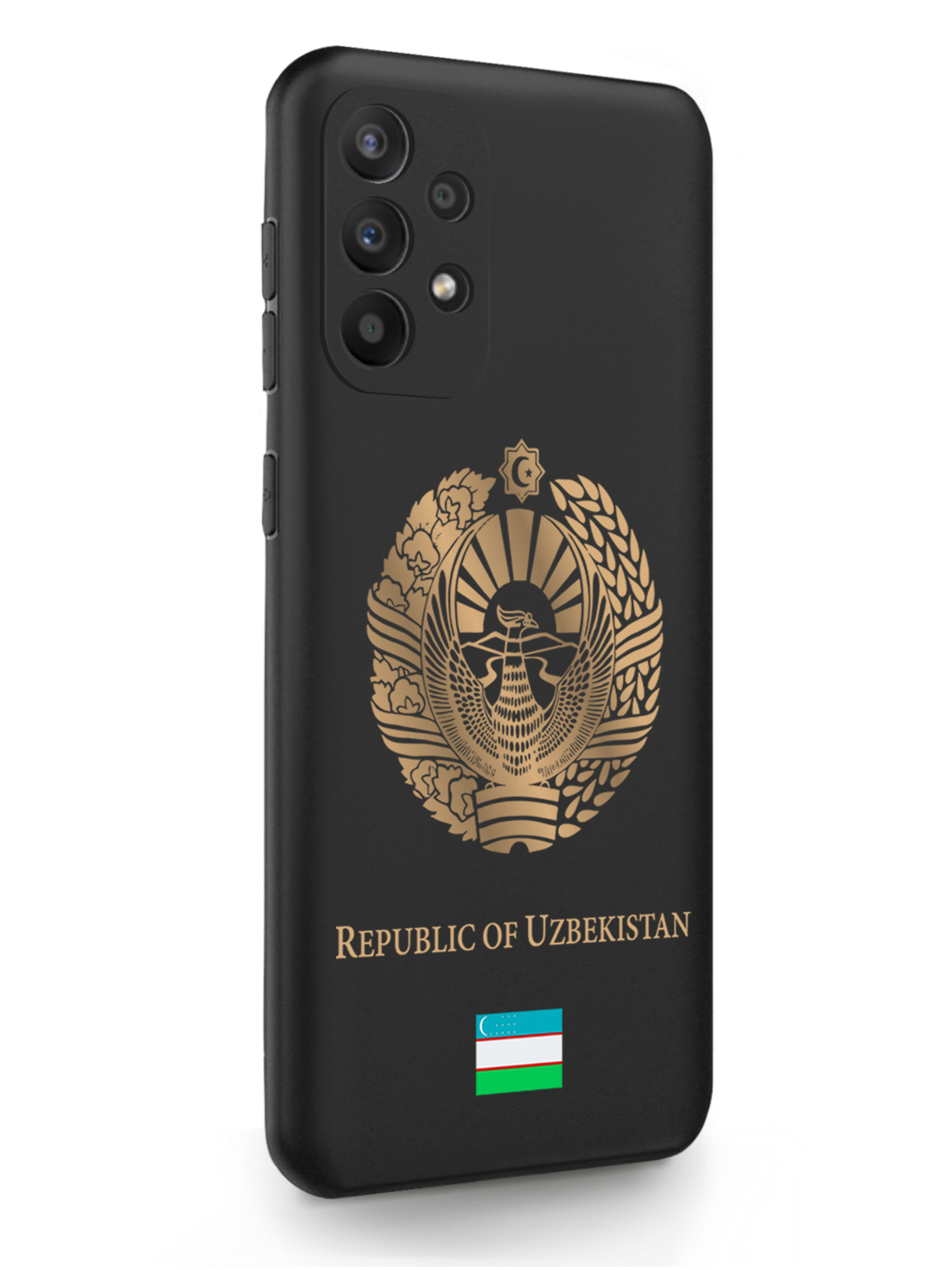 

Чехол SignumCase Samsung Galaxy A23 Золотой Герб Узбекистана черный, Золотистый;черный, Samsung Galaxy A23 Золотой Герб Узбекистана