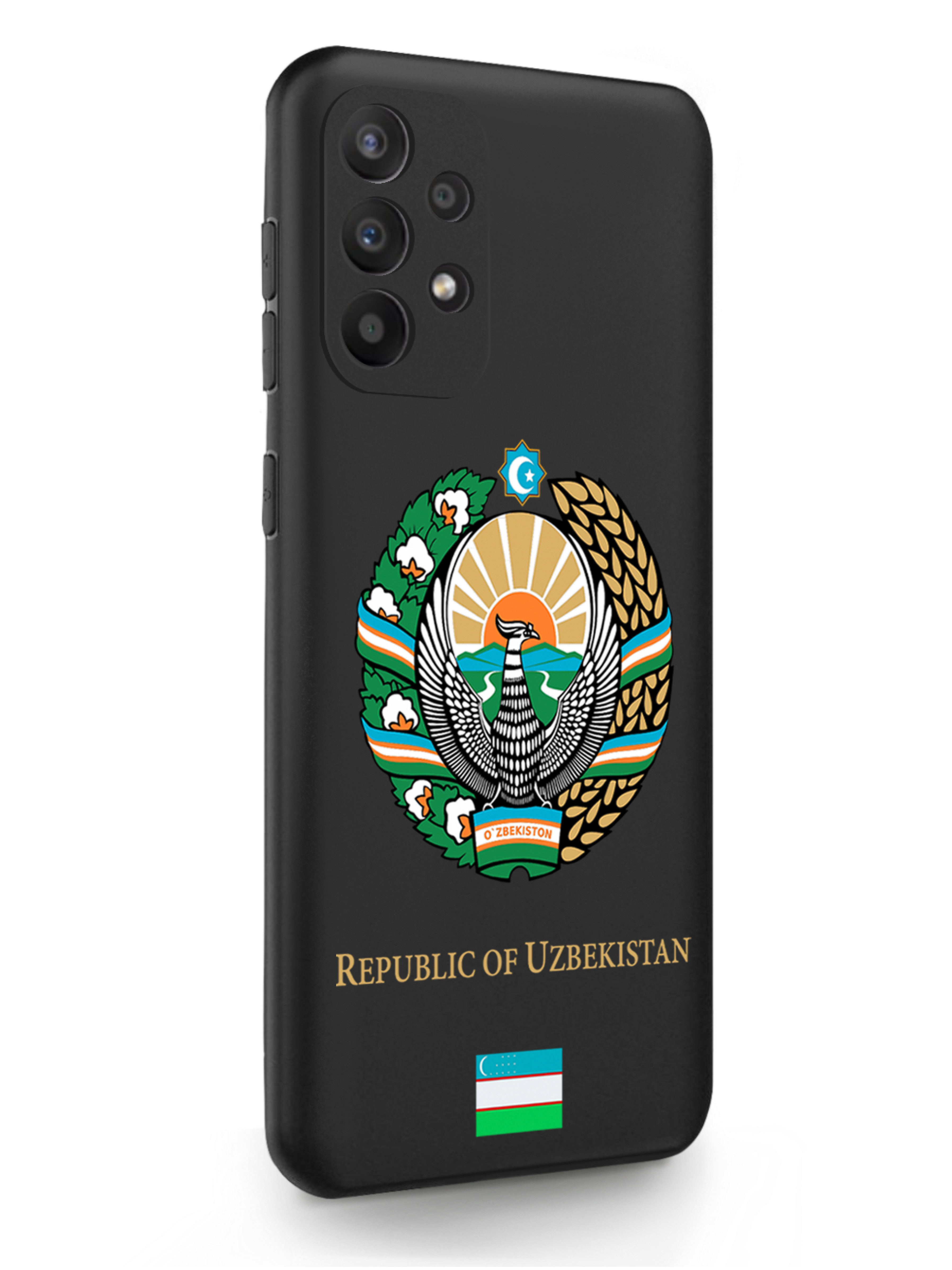 Чехол SignumCase Samsung Galaxy A23 Герб Узбекистана черный