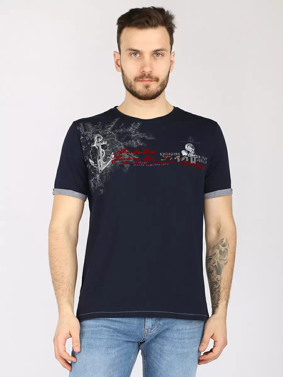 

Футболка мужская A passion play RT000000600 синяя 3XL, RT000000600