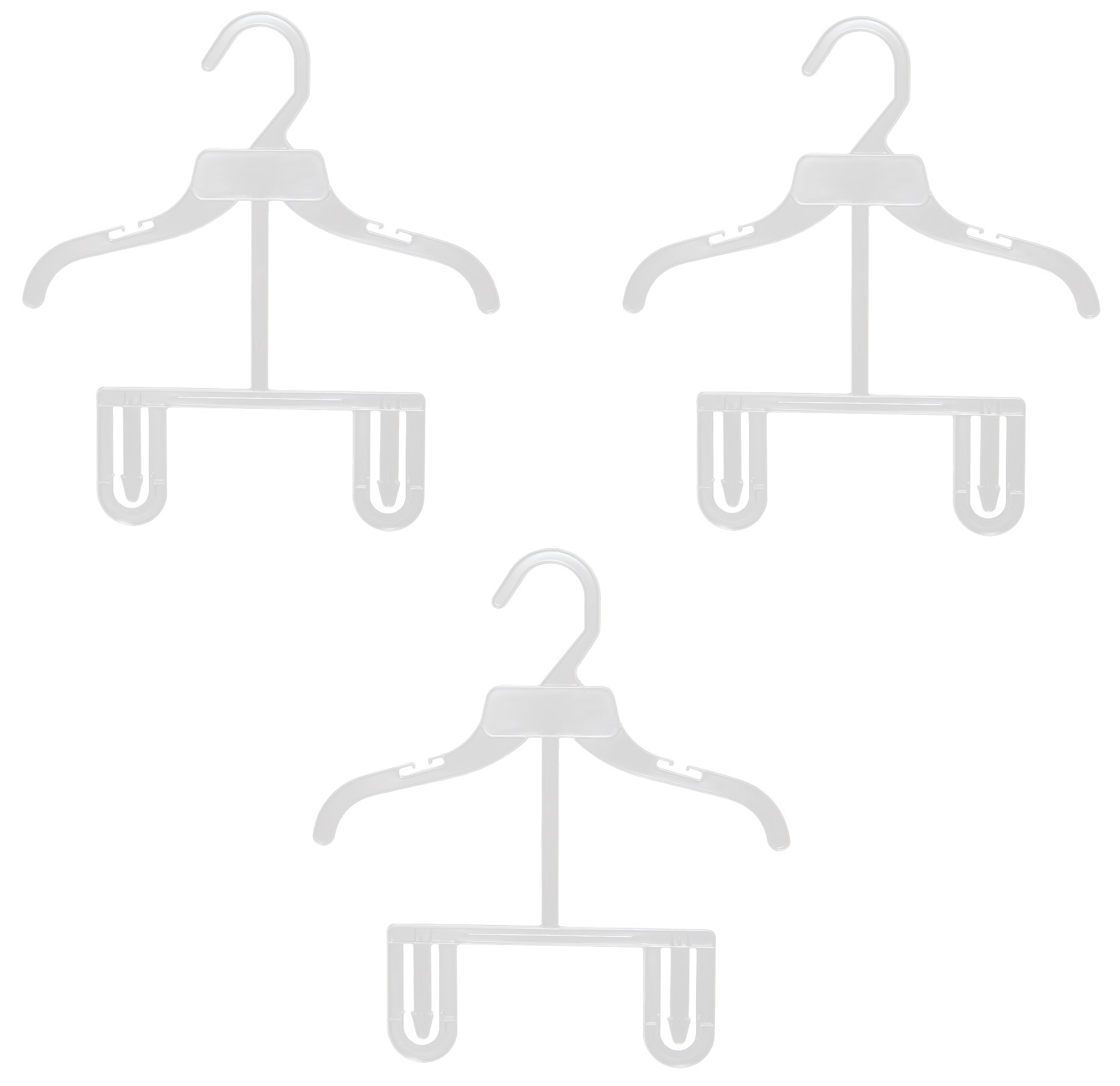 фото Вешалка для детской одежды valexa вс-14, 255х5мм, белая, набор 3 шт