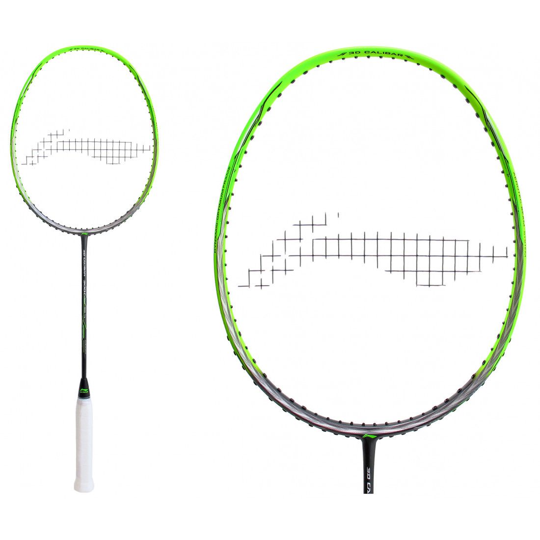 

Ракетка для бадминтона Li-Ning 3D Calibar 300C (3UG6) со струной, Зеленый, 3DCalibar300cStrung