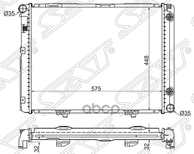 

Радиатор Mercedes C-Class W201 2.3 82-93 Sat арт. MB0007-1