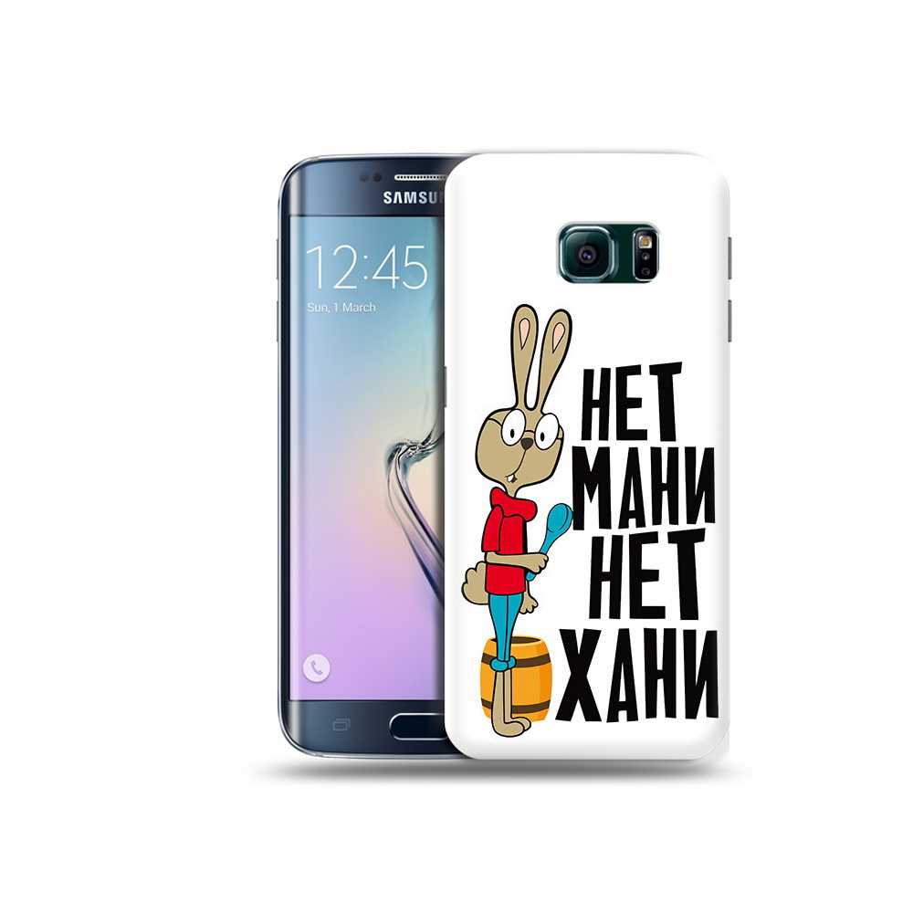 

Чехол MyPads Tocco для Samsung Galaxy S6 Edge нет мани нет хани, Прозрачный, Tocco