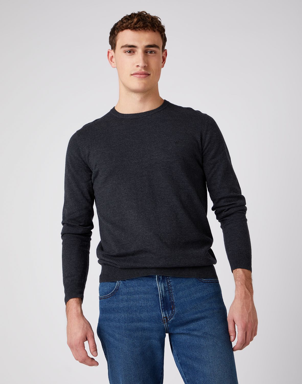 

Джемпер мужской Wrangler Men Crew Knit Sweater серый M, Men Crew Knit Sweater