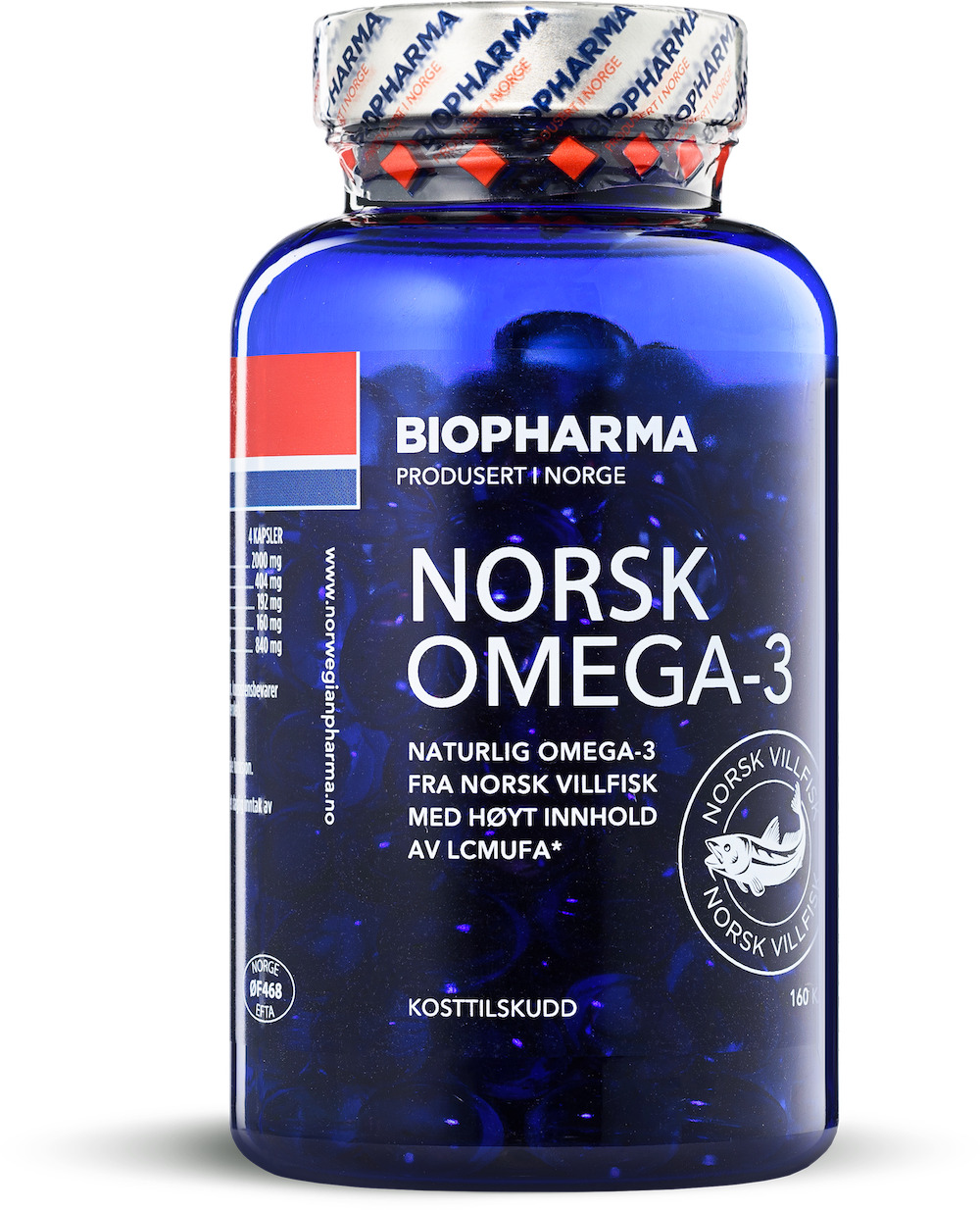 

Омега-3 рыбий жир BIOPHARMA Norsk Omega-3 (160 капсул)