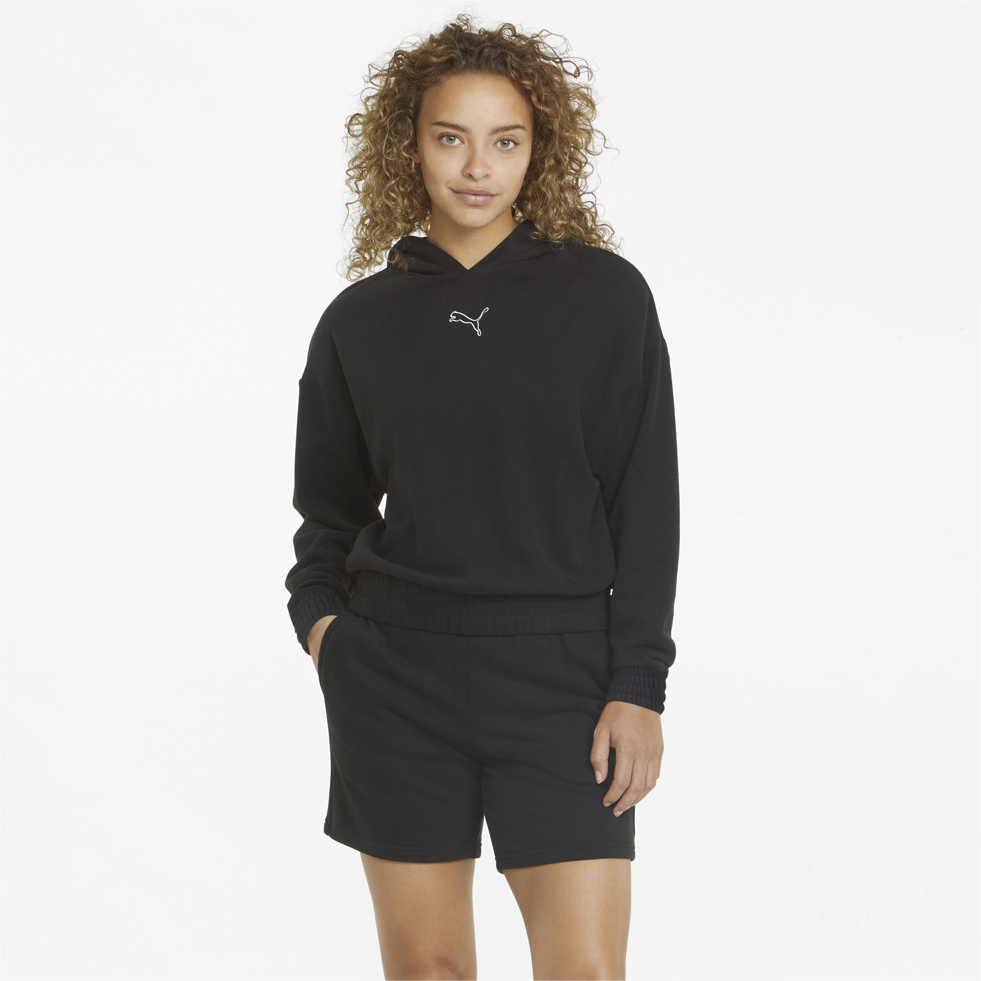 фото Костюм женский puma loungewear 7" shorts suit track черный 2xs