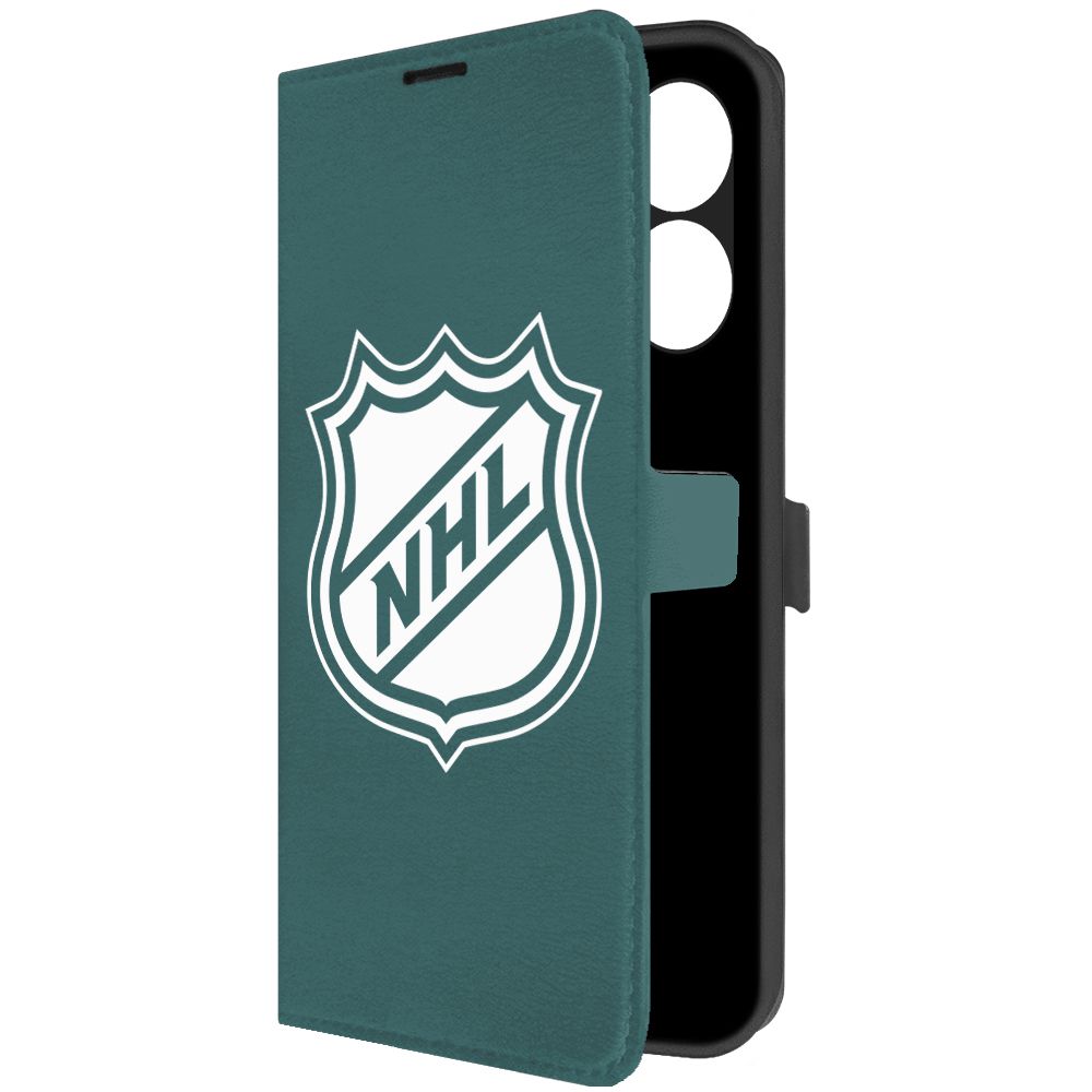 

Чехол-книжка Krutoff Eco Book для Tecno Spark 10C NHL зелёный опал, Зеленый