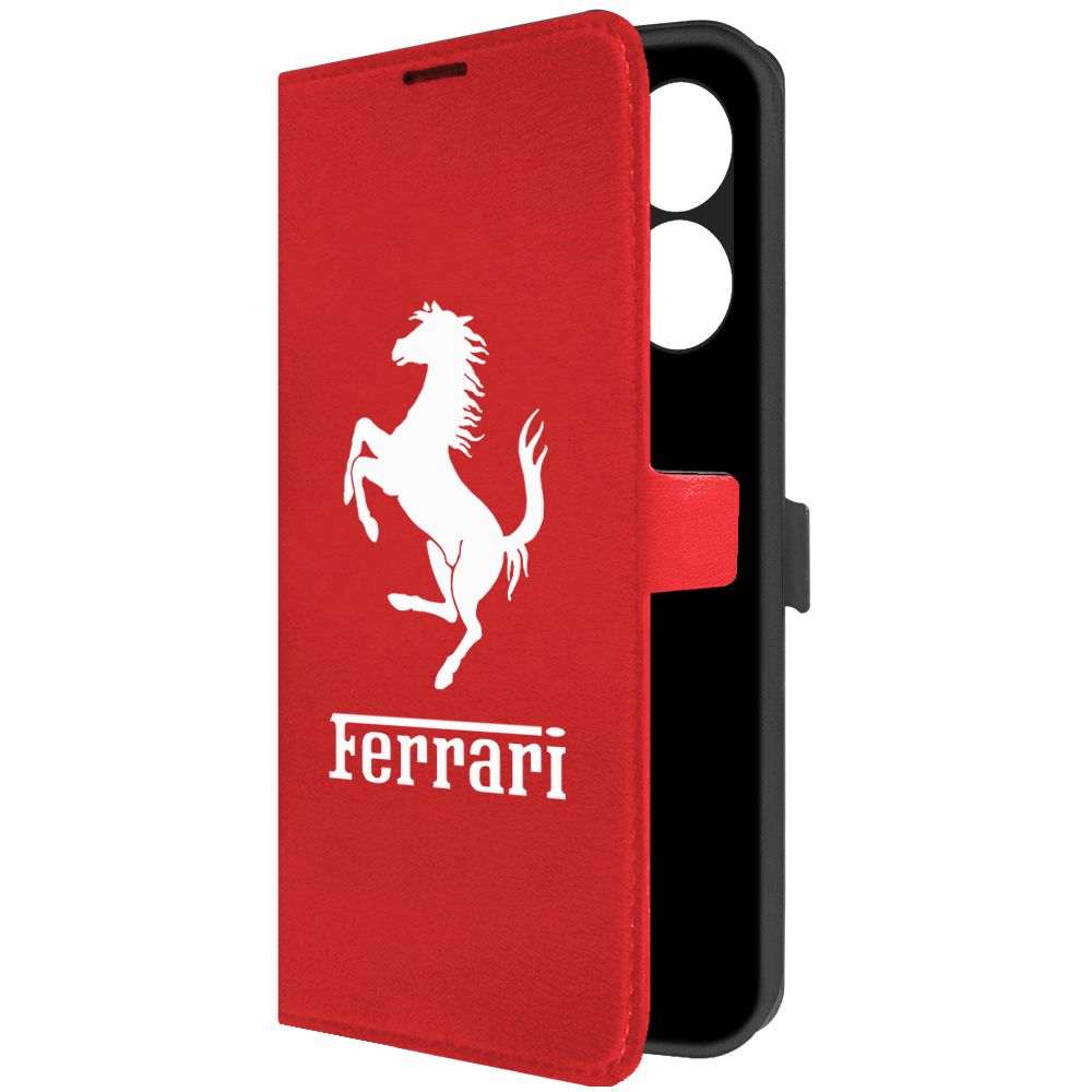 

Чехол-книжка Krutoff Eco Book для Tecno Spark 10C Ferrari красный